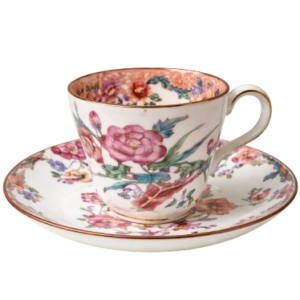 Série de 6 Tasses à café en porcelaine anglaise