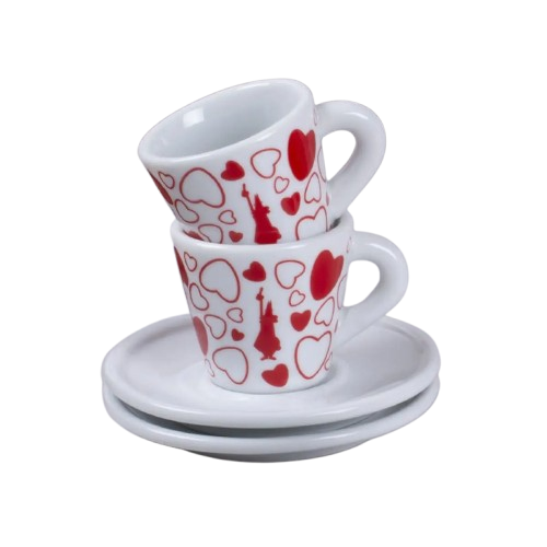 Set 2 tasses espresso - Cœur